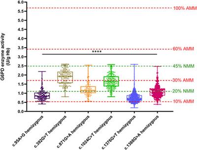 Screening and the analysis of genotypic and phenotypic characterization of glucose-6-phosphate dehydrogenase (G6PD) deficiency in Fujian province, China